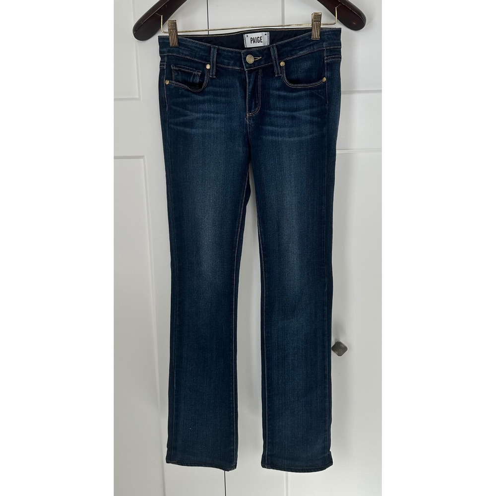 Paige Skyline Straight Dark Wash Indigo Denim Jeans Size 26